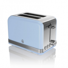 Retro 2 Slice S/S Toaster - Blue